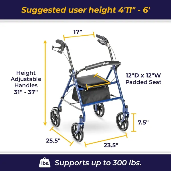 4-Wheel Multifunctional Walker