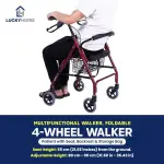 4-Wheel Multifunctional Walker