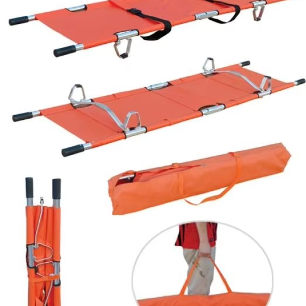 Portable Metal Mountain Rescue Folding Stretcher Emergency with Bag